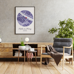 "Create Your Custom Wedding Map Poster - Personalized for Your Special Day"
