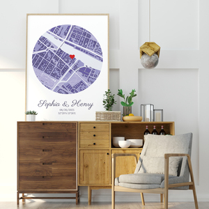"Create Your Custom Wedding Map Poster - Personalized for Your Special Day"