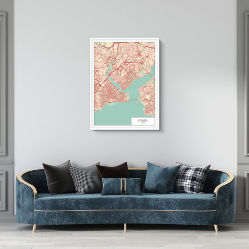 Create Your Custom Tech-Style Istanbul Map Poster – Vibrant, Personal & Stylish