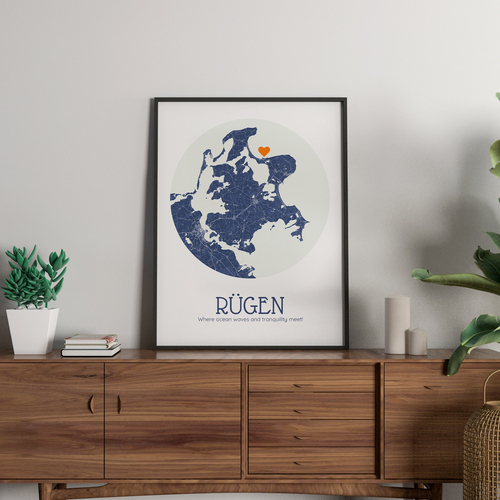 Create Your Personalized Rügen Map – Custom Text & Symbols!